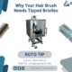 hair brush tipped bristles machine